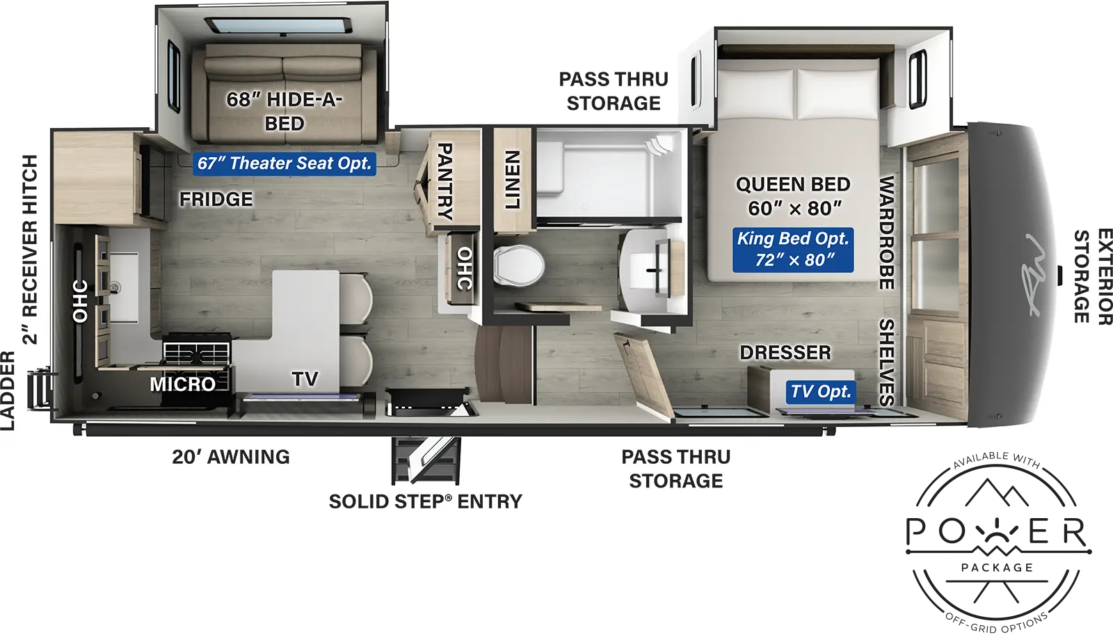 Rockwood Signature Fifth Wheels R281RK Floorplan